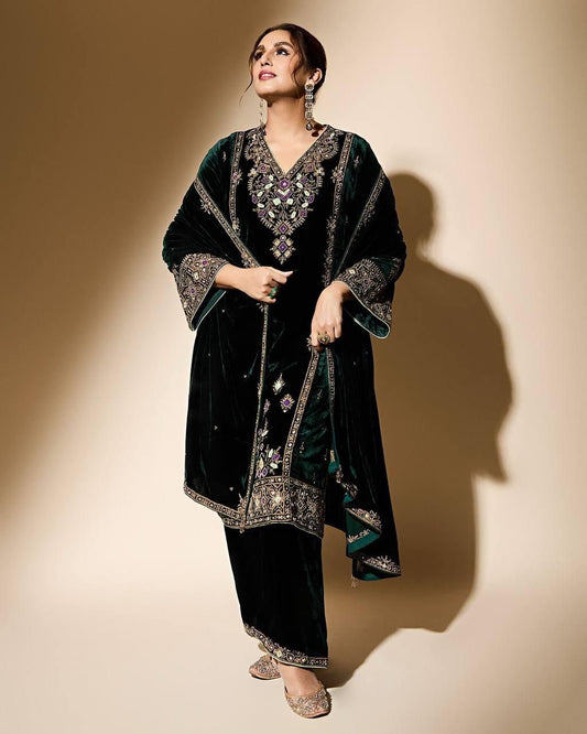 PARTY WEAR VELVET PALAZZO SET