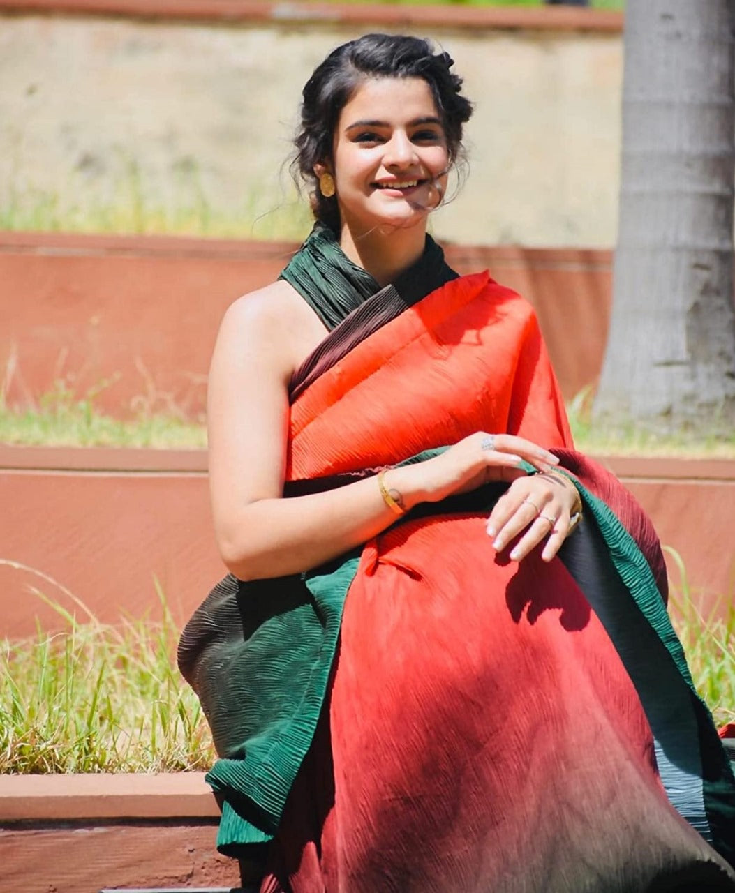 Superhit Crush Pure Georgette Premium Saree