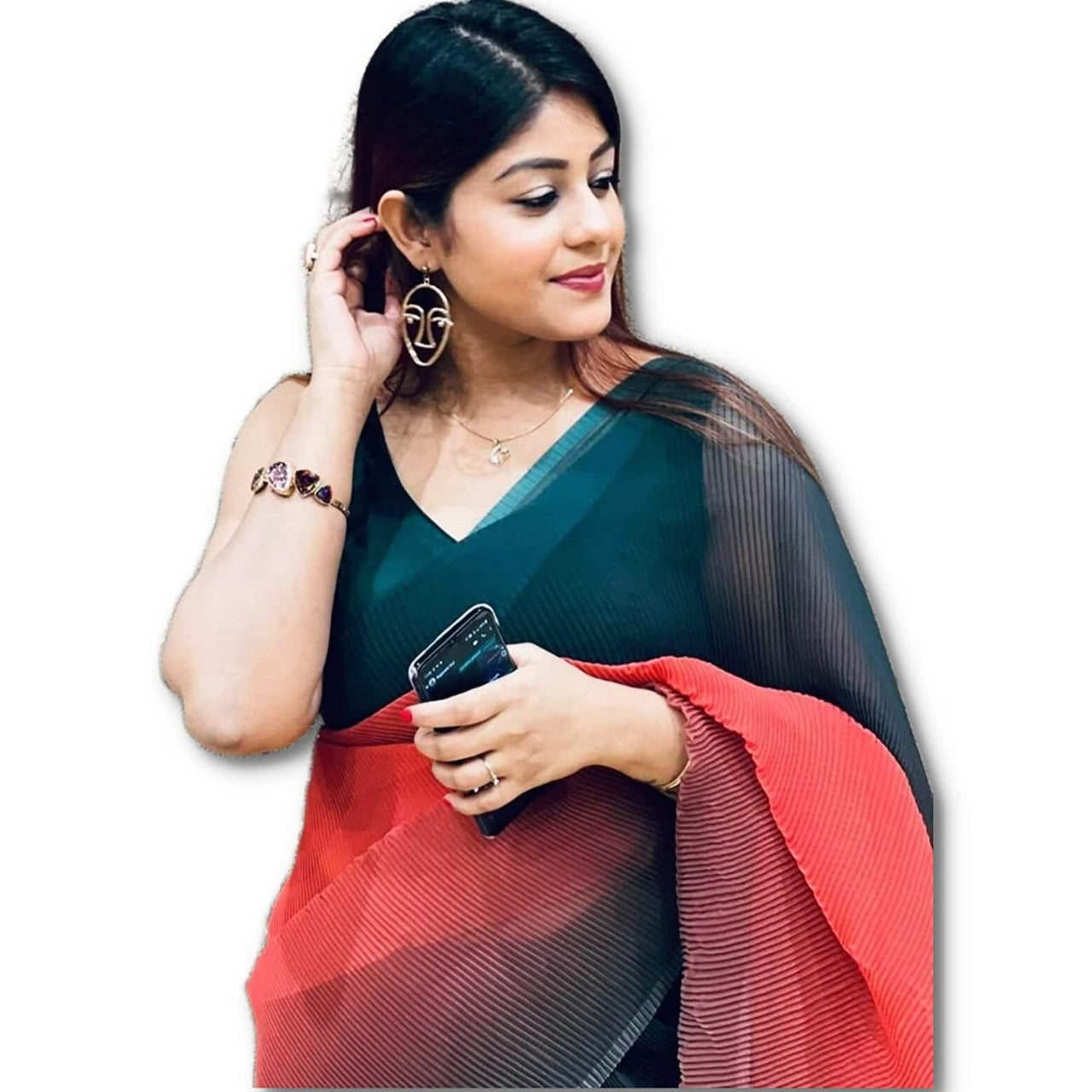 Superhit Crush Pure Georgette Premium Saree