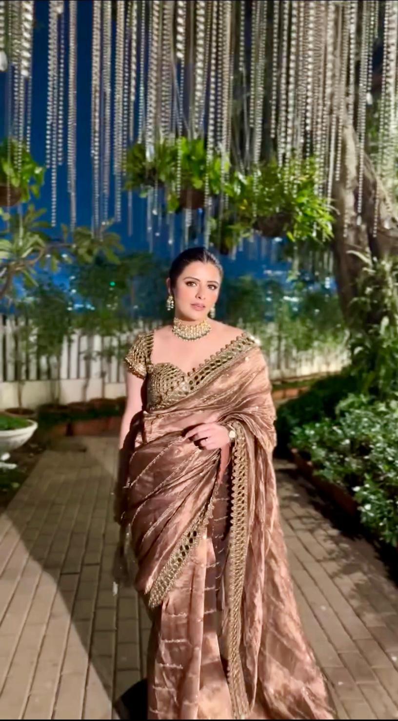 Bollywood Style Mirror Work Premium Saree