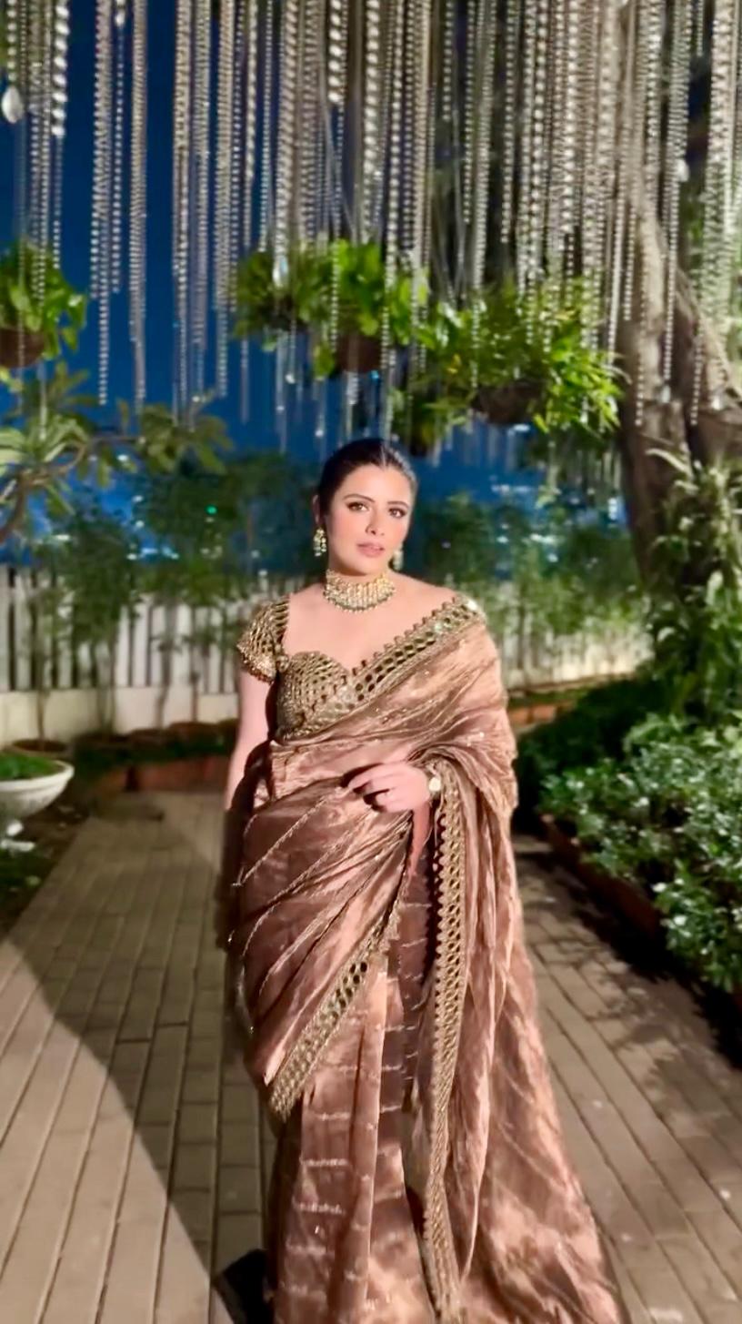 Bollywood Style Mirror Work Premium Saree