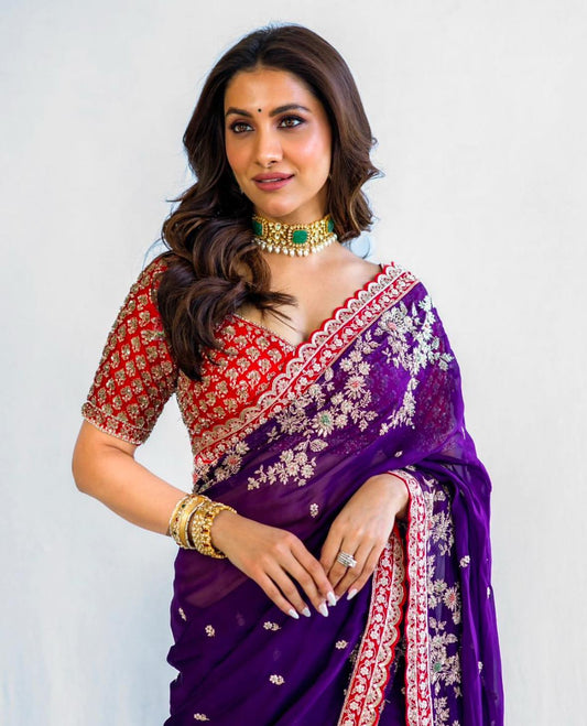 Premium Organza Work Saree