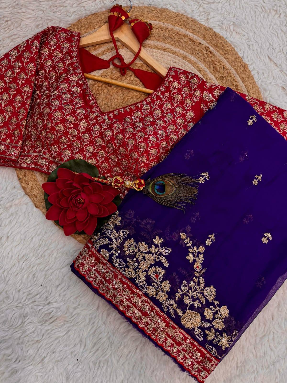 Premium Organza Work Saree