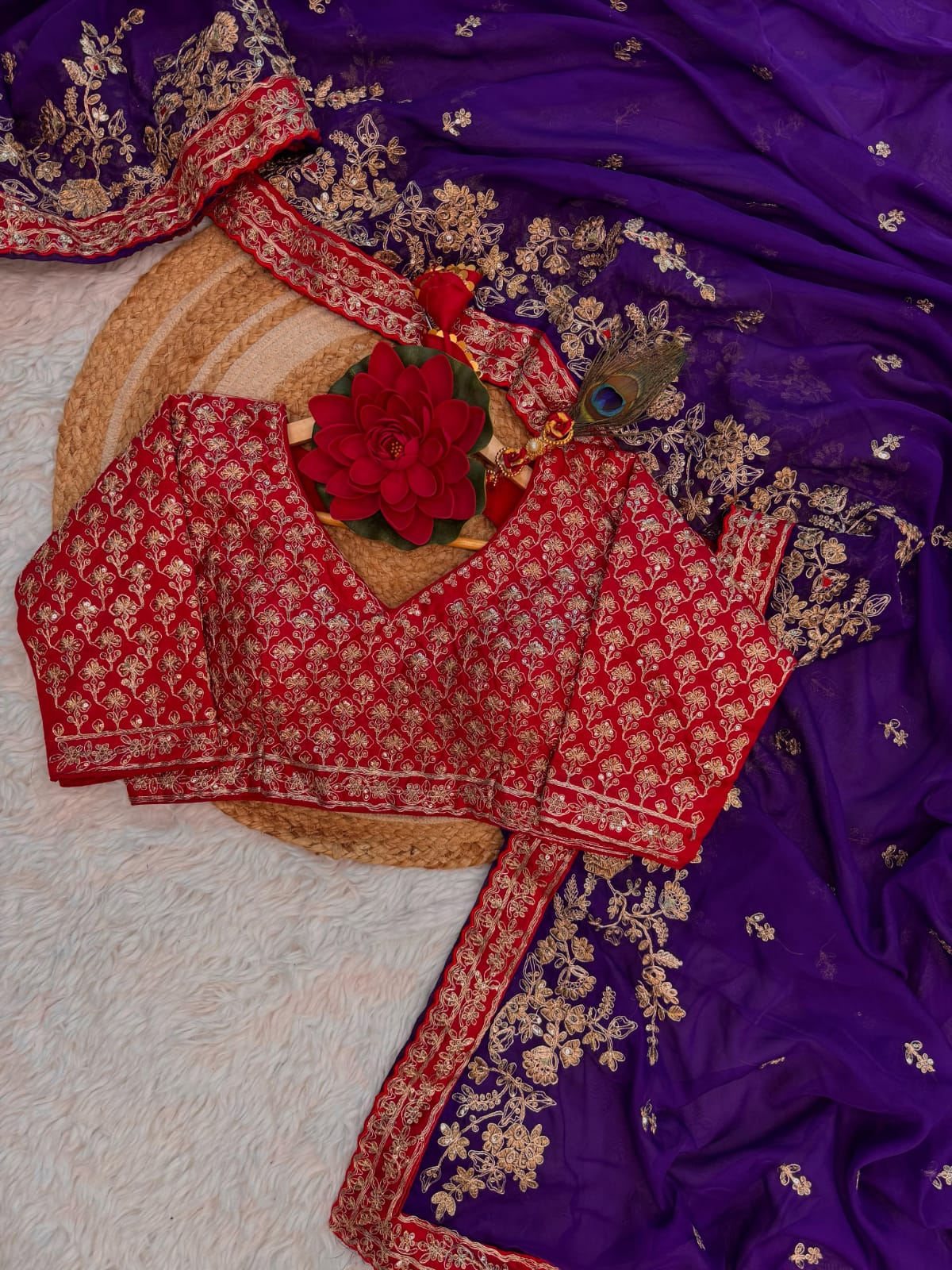 Premium Organza Work Saree