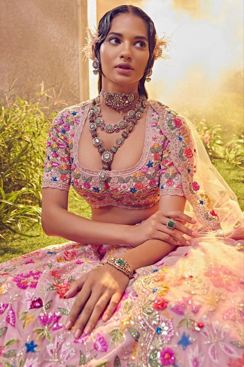 Royalry Pink Ensemble Vibes Premium Look Occassions Functions Lehanga