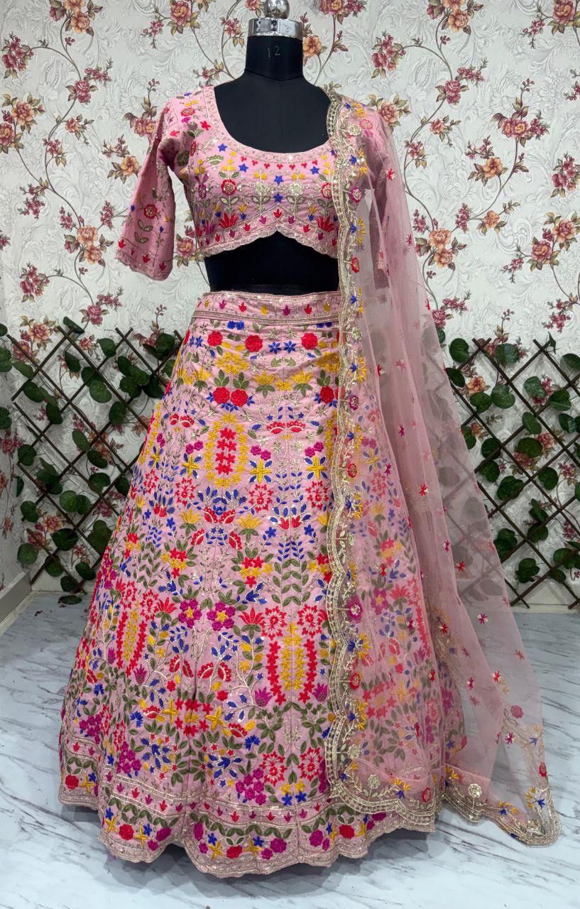 Royalry Pink Ensemble Vibes Premium Look Occassions Functions Lehanga