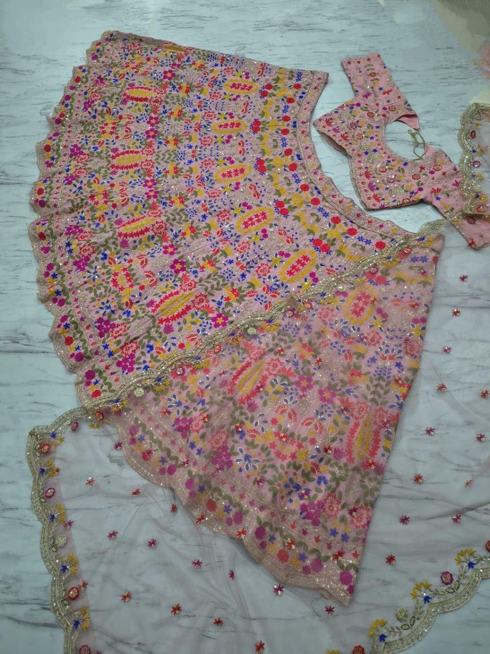 Royalry Pink Ensemble Vibes Premium Look Occassions Functions Lehanga