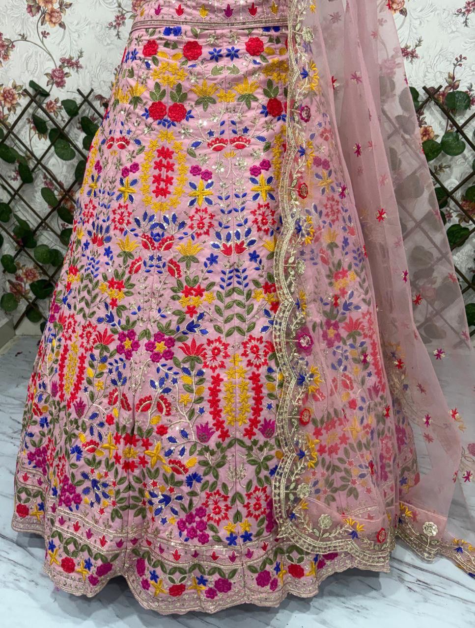 Royalry Pink Ensemble Vibes Premium Look Occassions Functions Lehanga