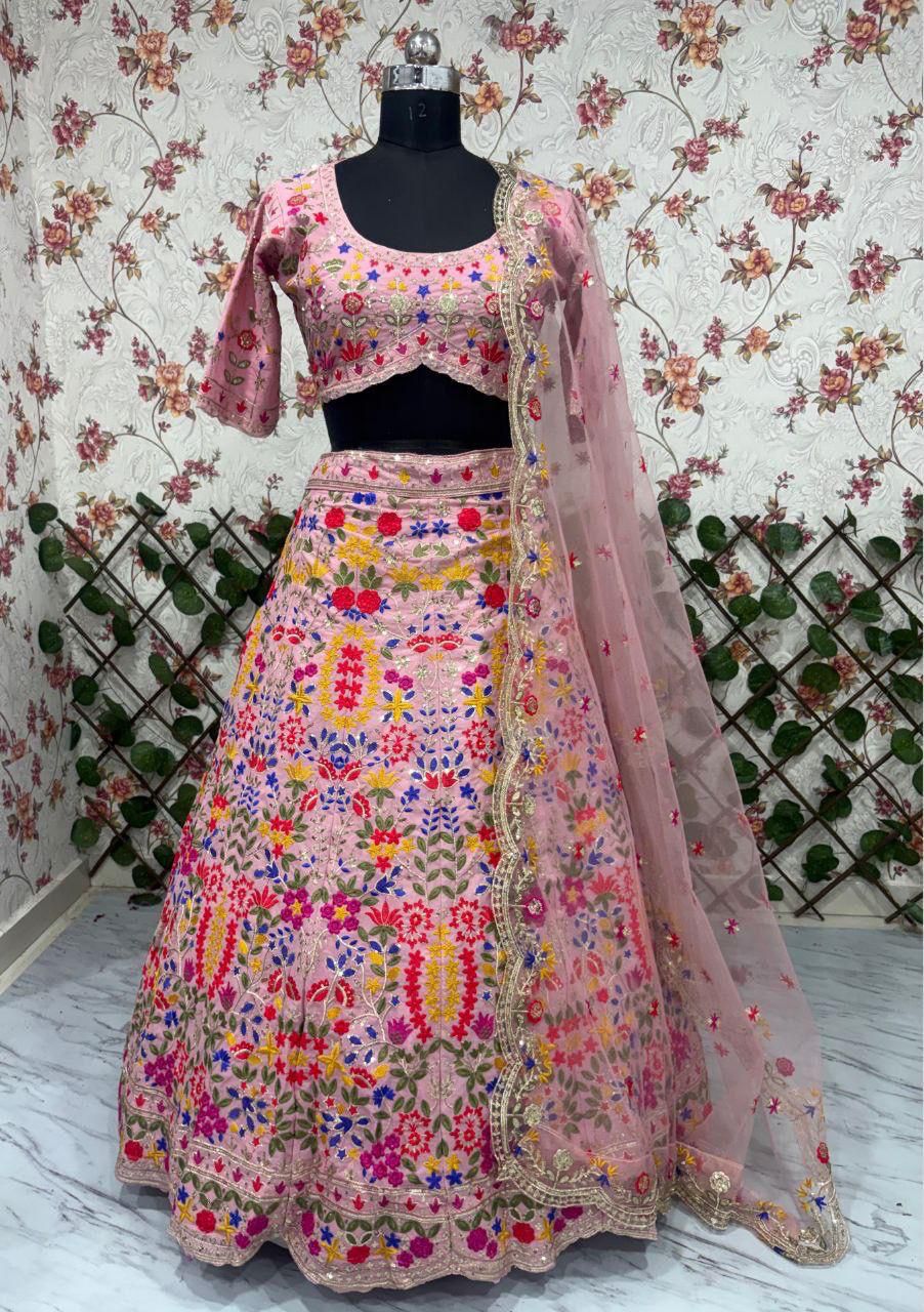 Royalry Pink Ensemble Vibes Premium Look Occassions Functions Lehanga