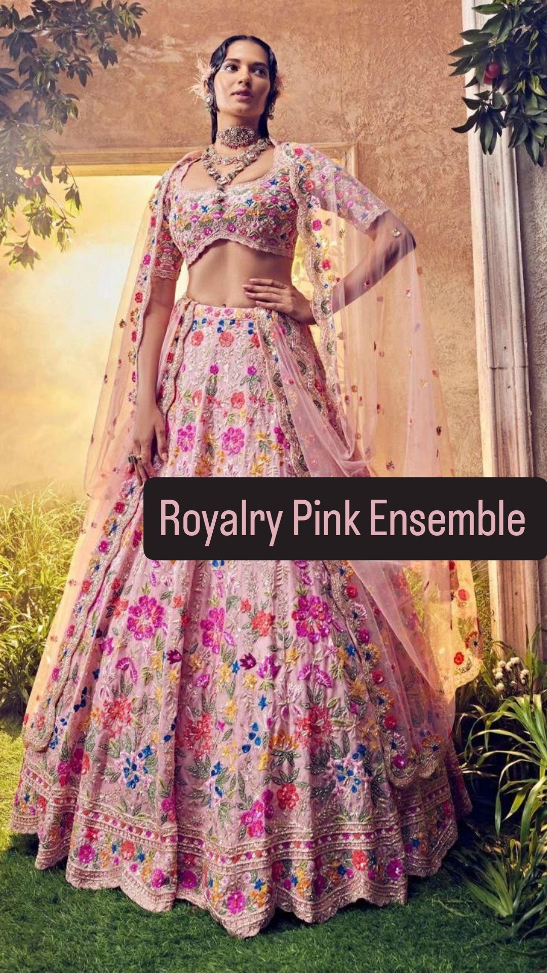 Royalry Pink Ensemble Vibes Premium Look Occassions Functions Lehanga