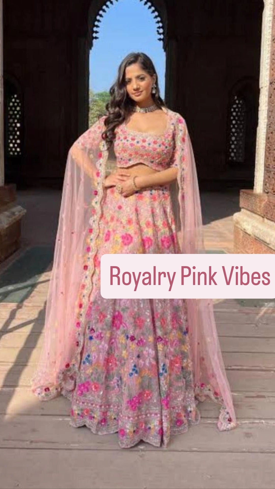 Royalry Pink Ensemble Vibes Premium Look Occassions Functions Lehanga