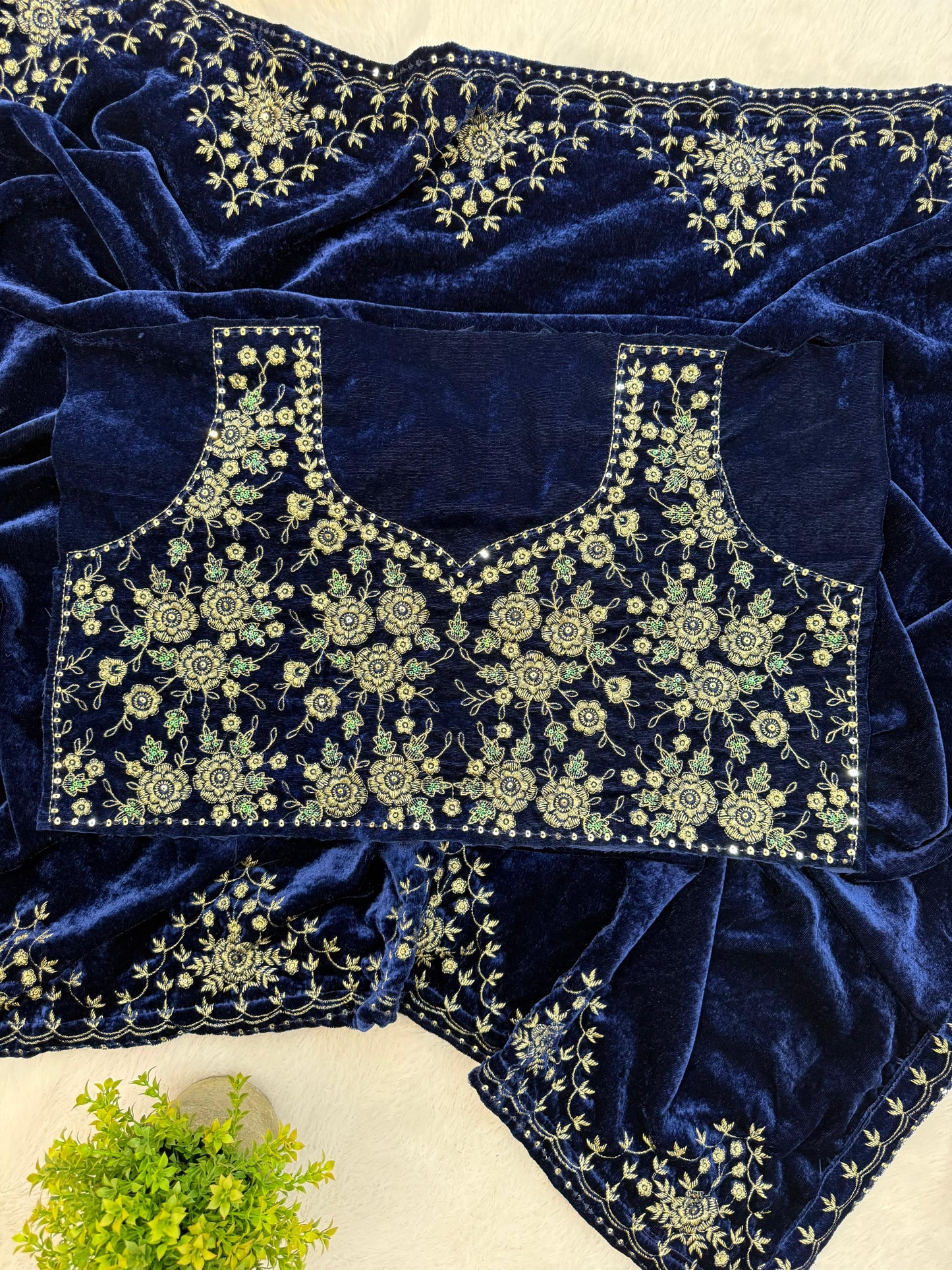 CELEBRITY INSPIRED VELVET SAREE