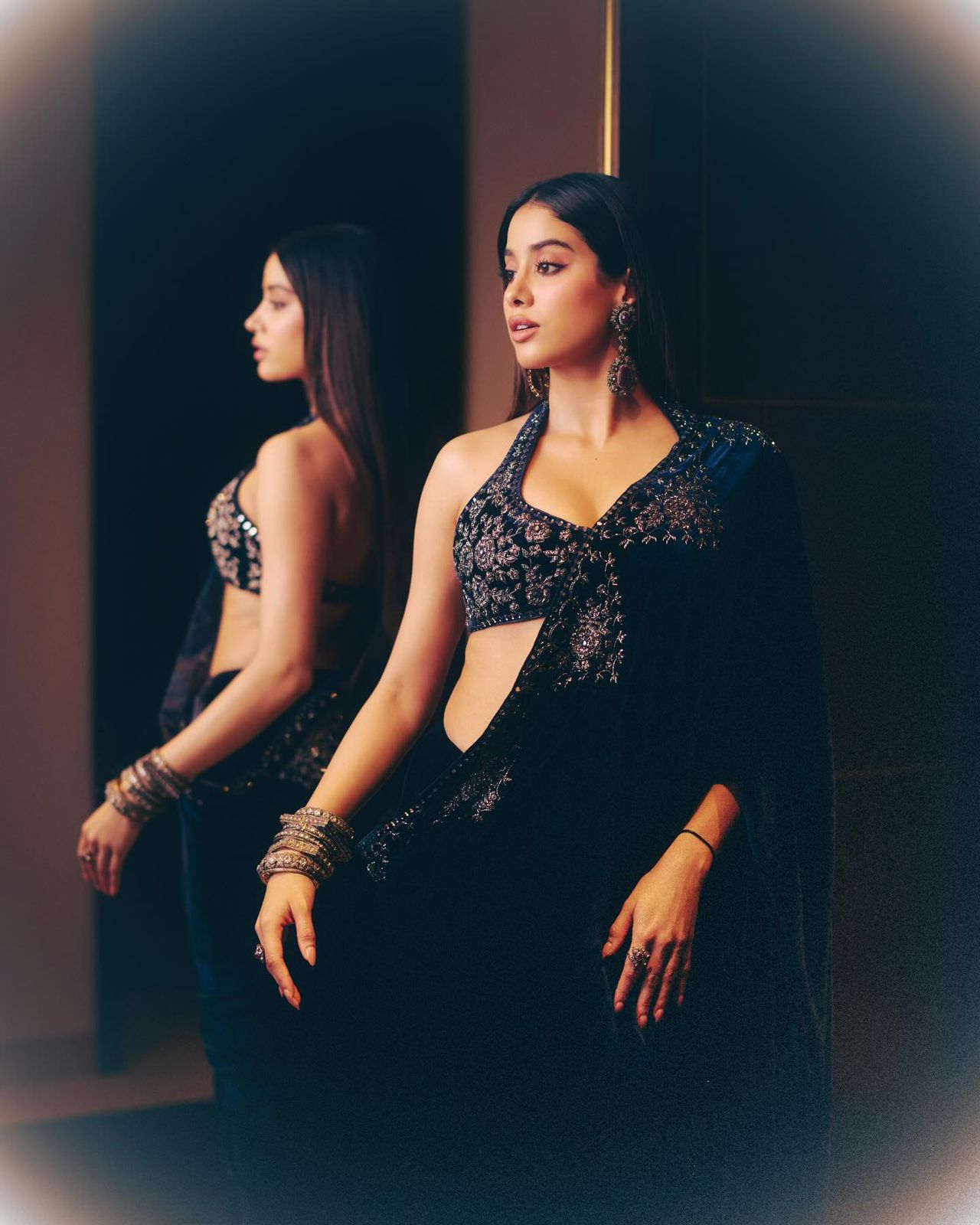 CELEBRITY INSPIRED VELVET SAREE