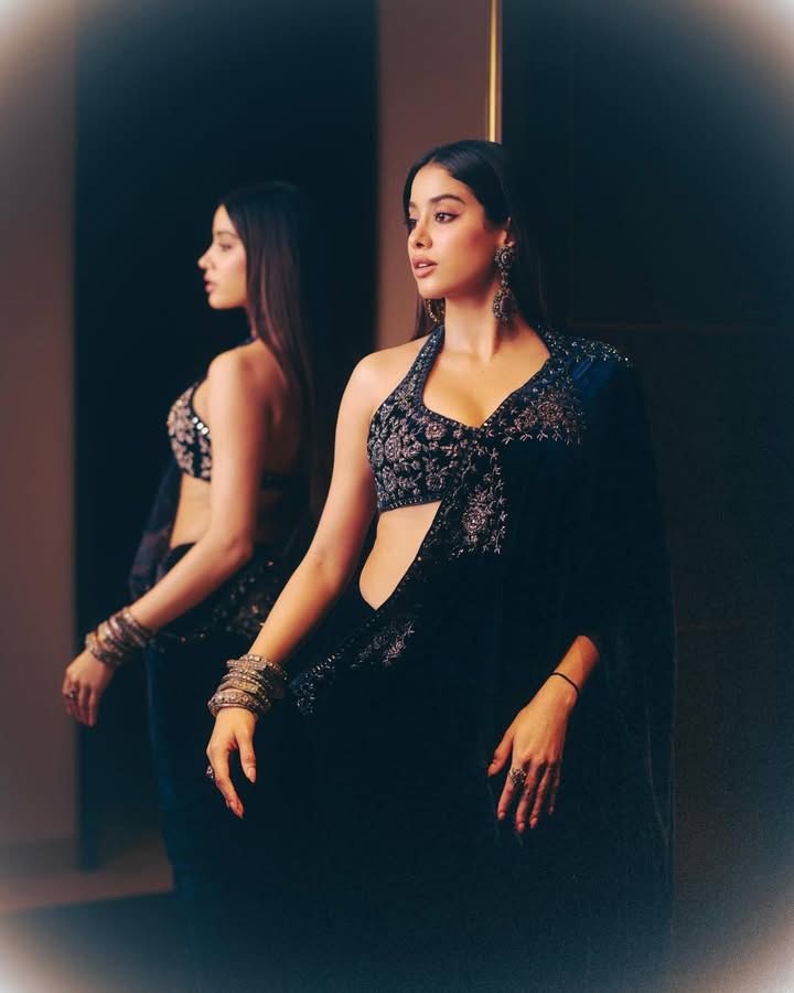 CELEBRITY INSPIRED VELVET SAREE
