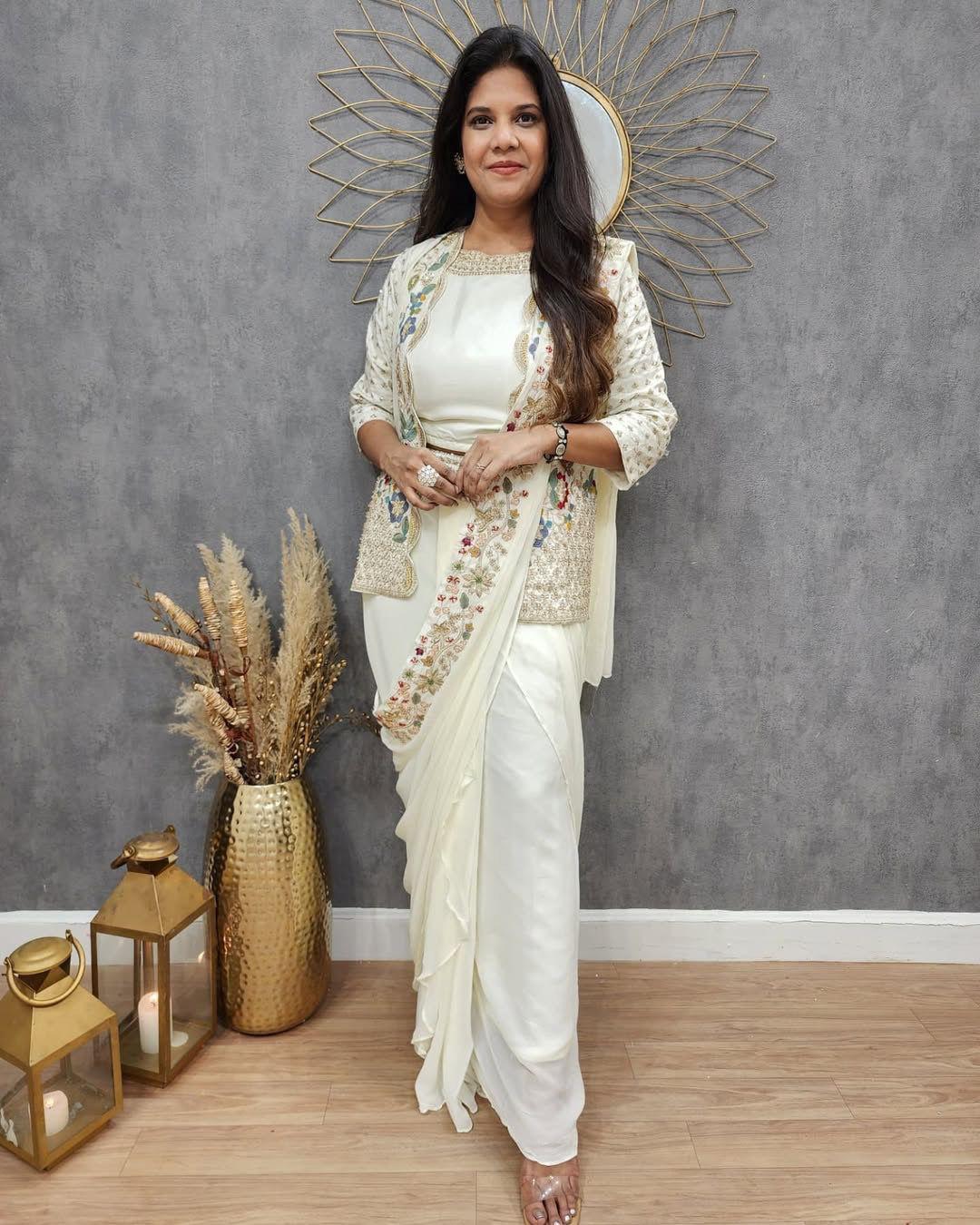 Jacket Sharara Trending Party Outfit in Two Colors