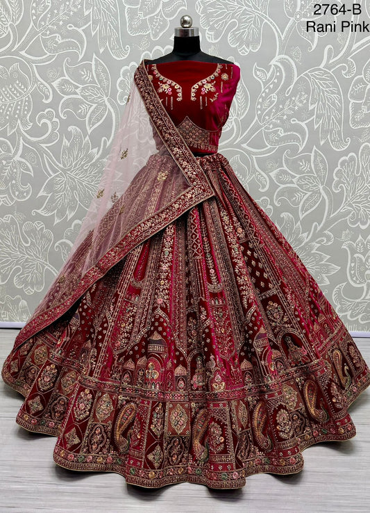 Eye catchy Designer Double dupatta Lehanga - Pink