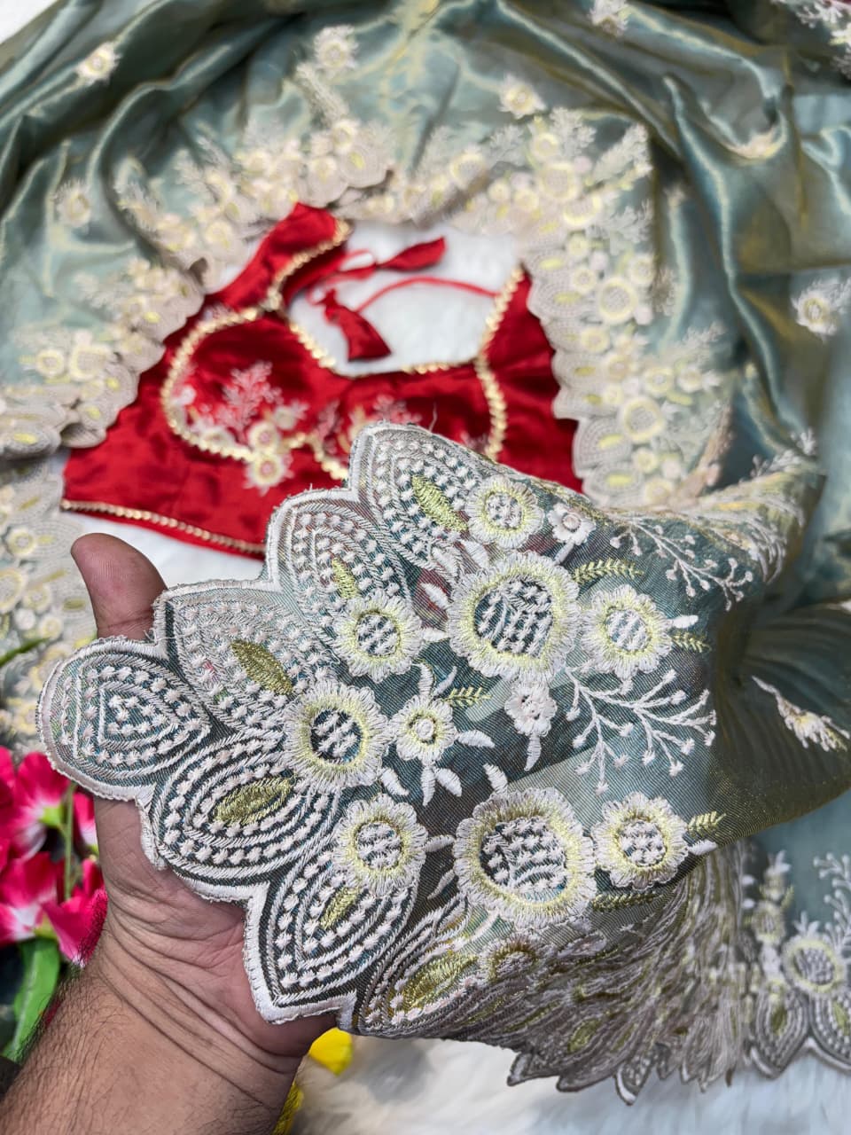 Elegant RichLook Tissue Organza Saree