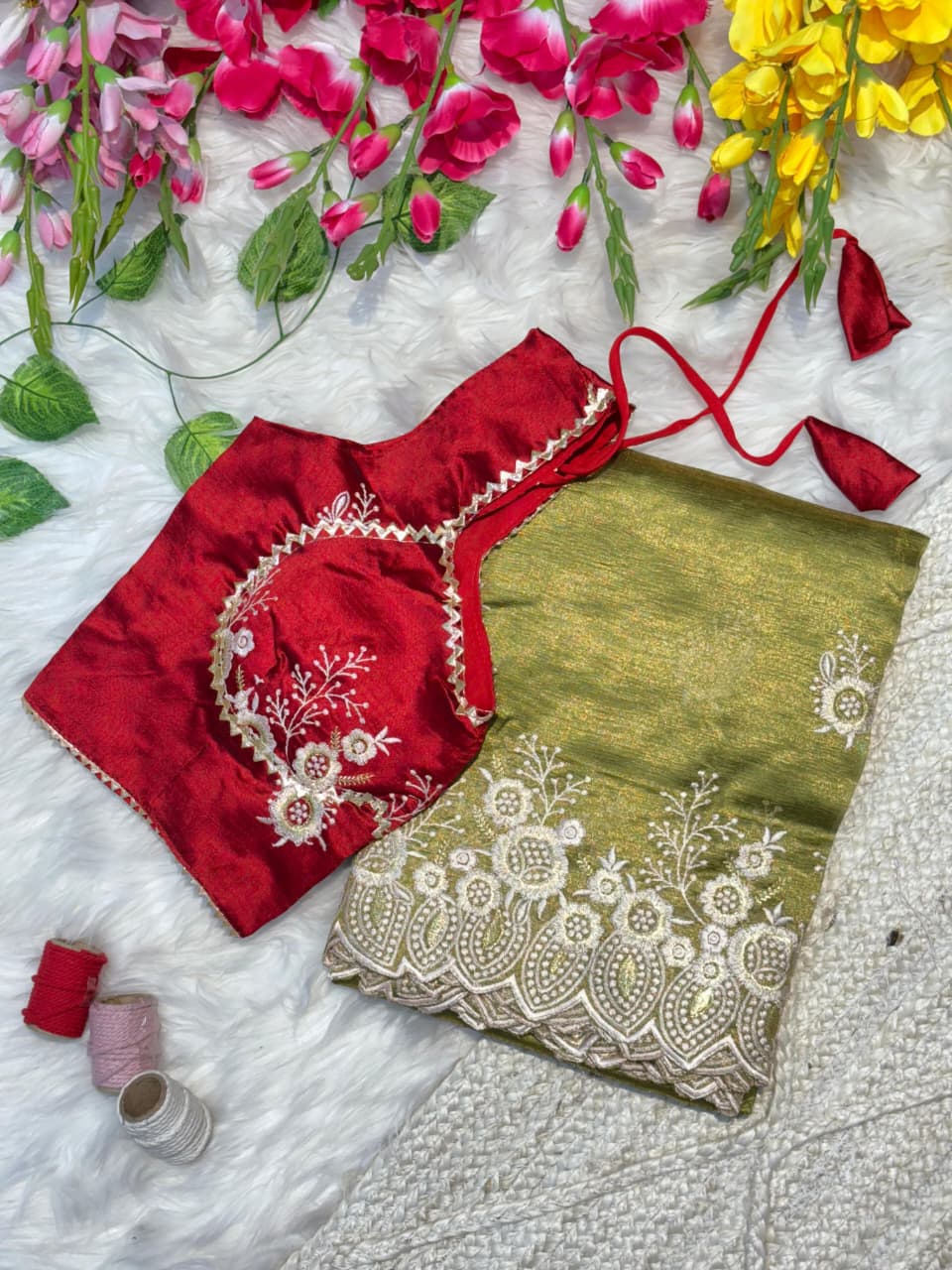 Elegant RichLook Tissue Organza Saree