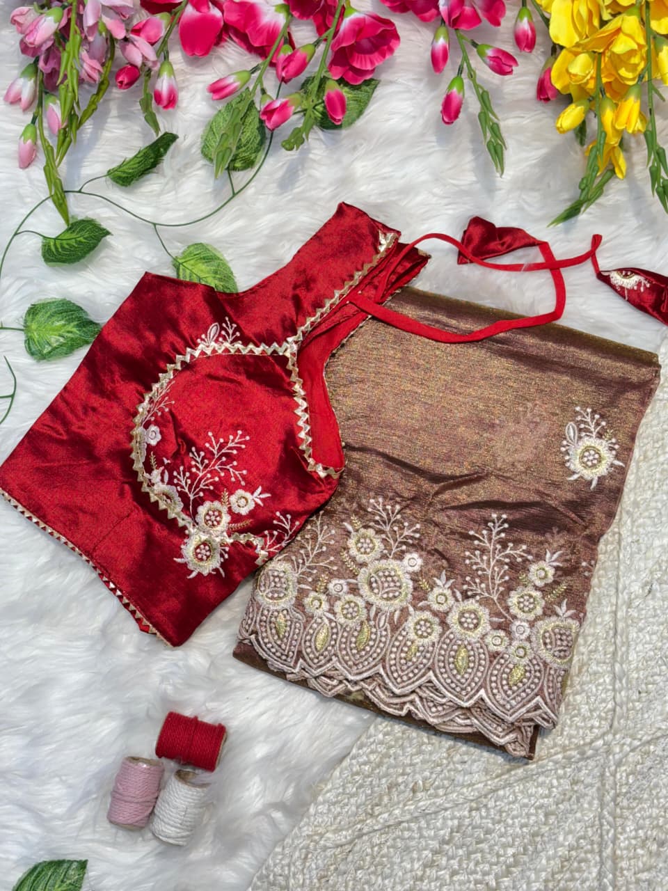 Elegant RichLook Tissue Organza Saree