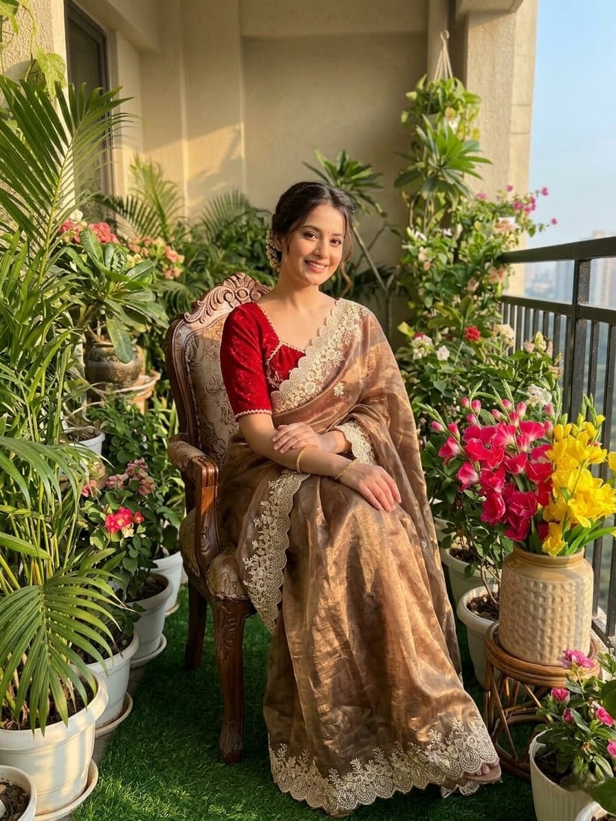 Elegant RichLook Tissue Organza Saree