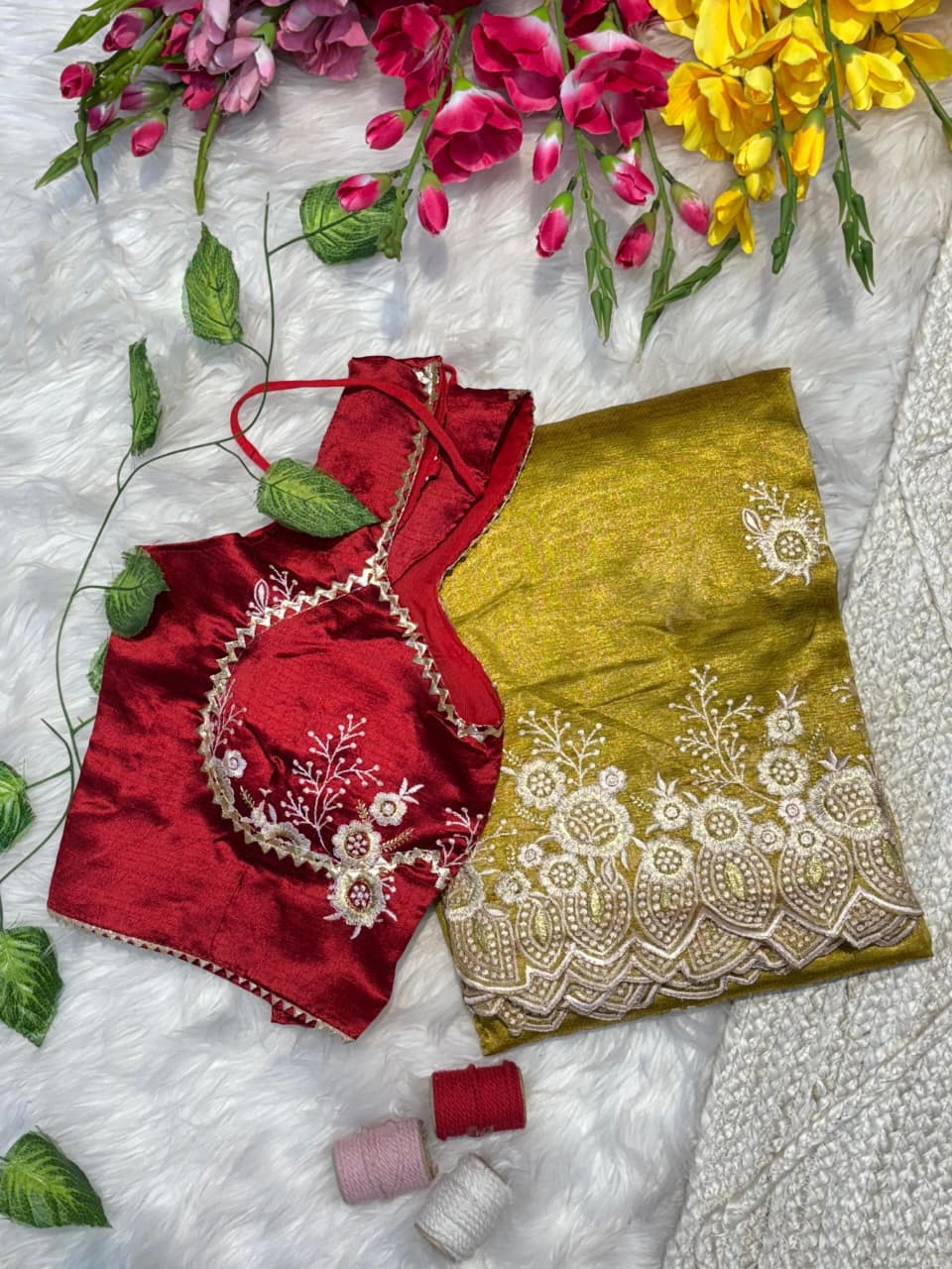 Elegant RichLook Tissue Organza Saree