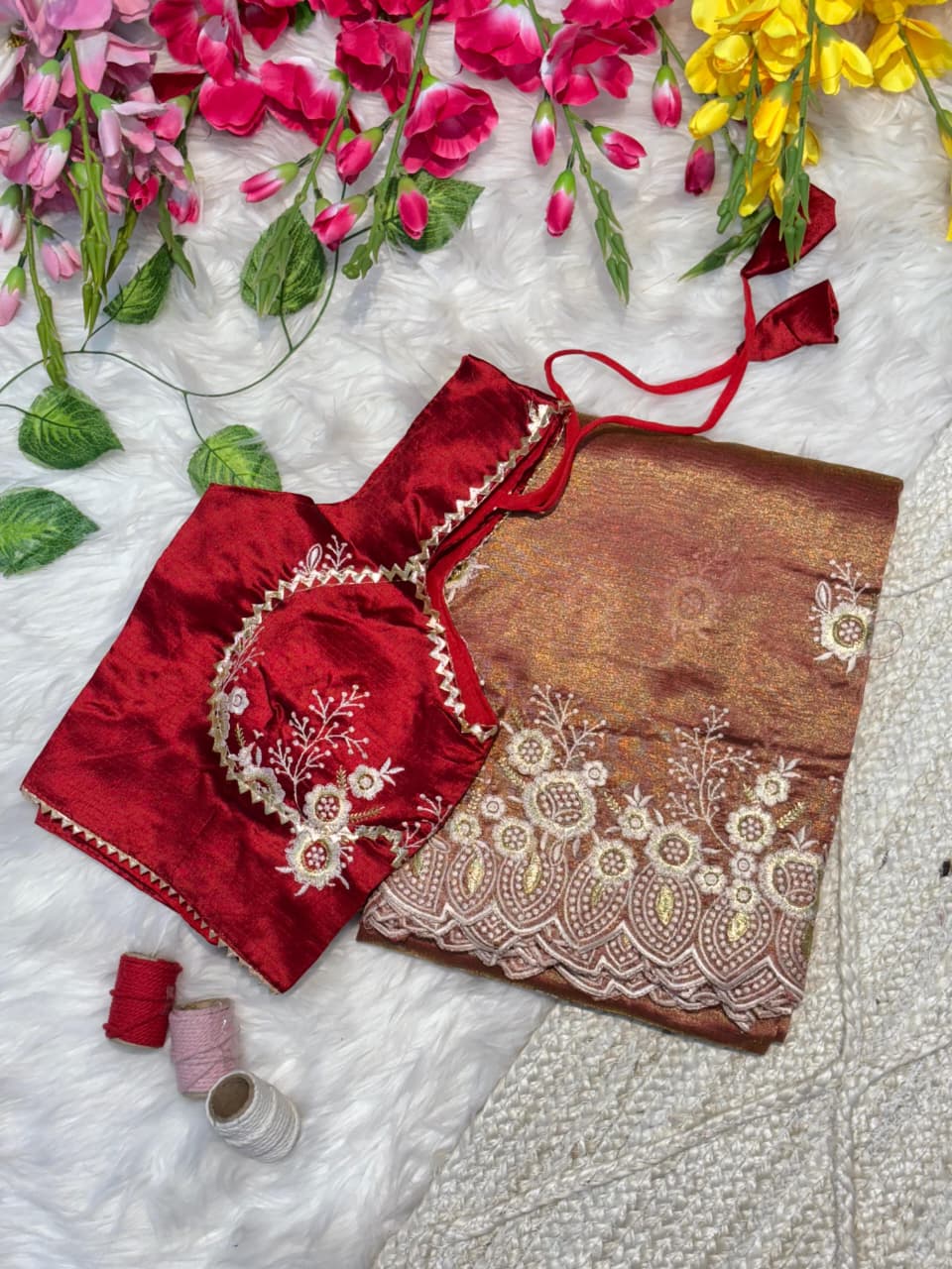 Elegant RichLook Tissue Organza Saree