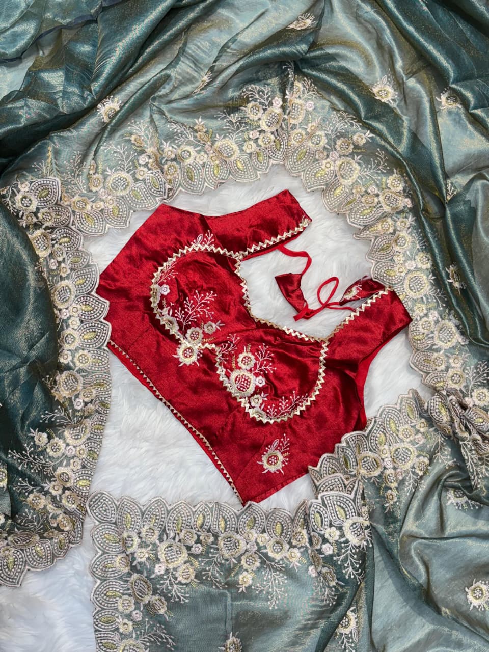 Elegant RichLook Tissue Organza Saree