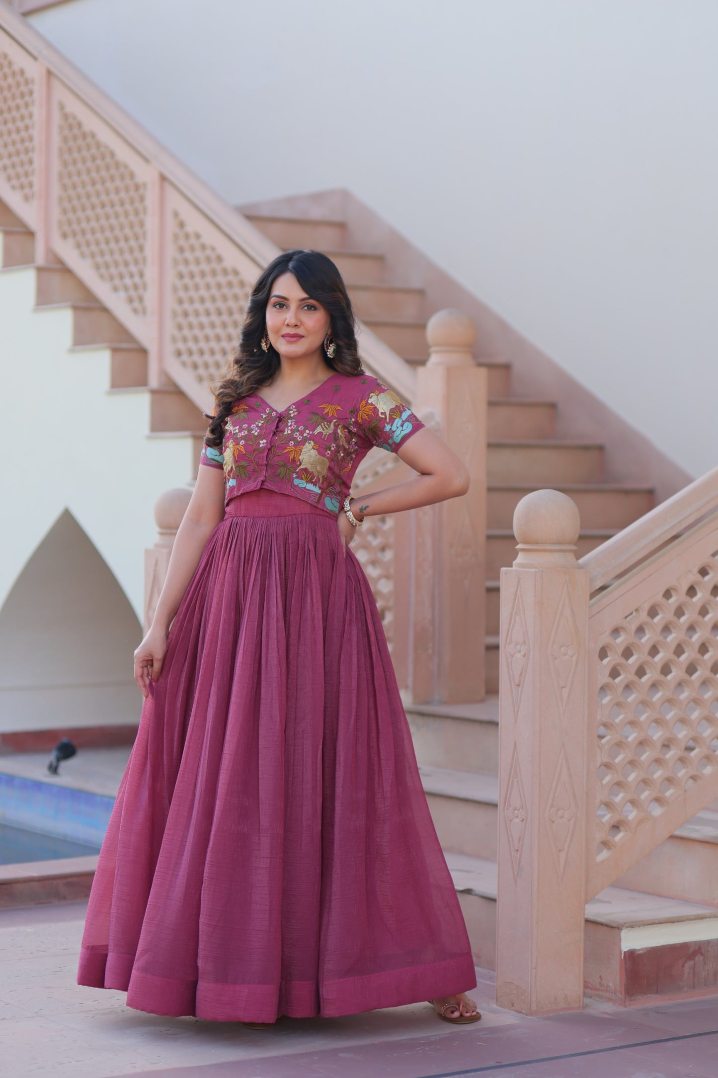 SILVER CRUNCHY READY TO WEAR OUTFIT