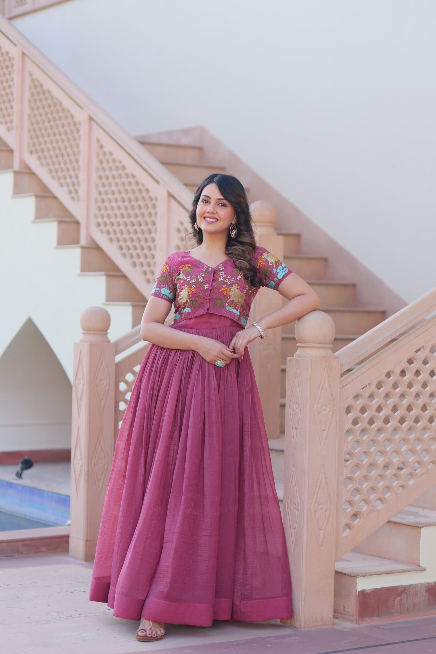 SILVER CRUNCHY READY TO WEAR OUTFIT