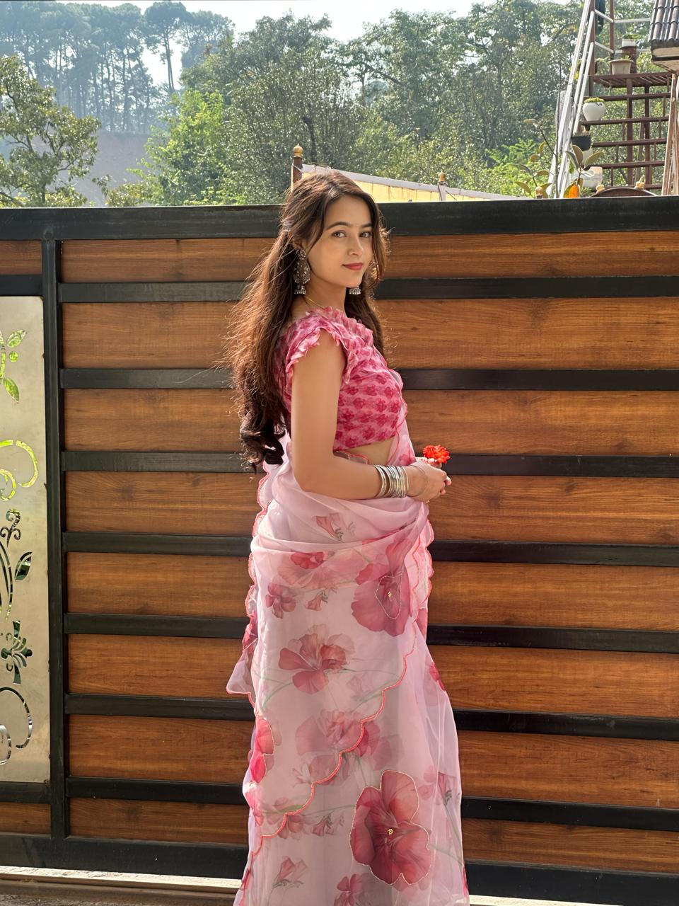 Exclusive Elegant Fancy Collection Organza Saree
