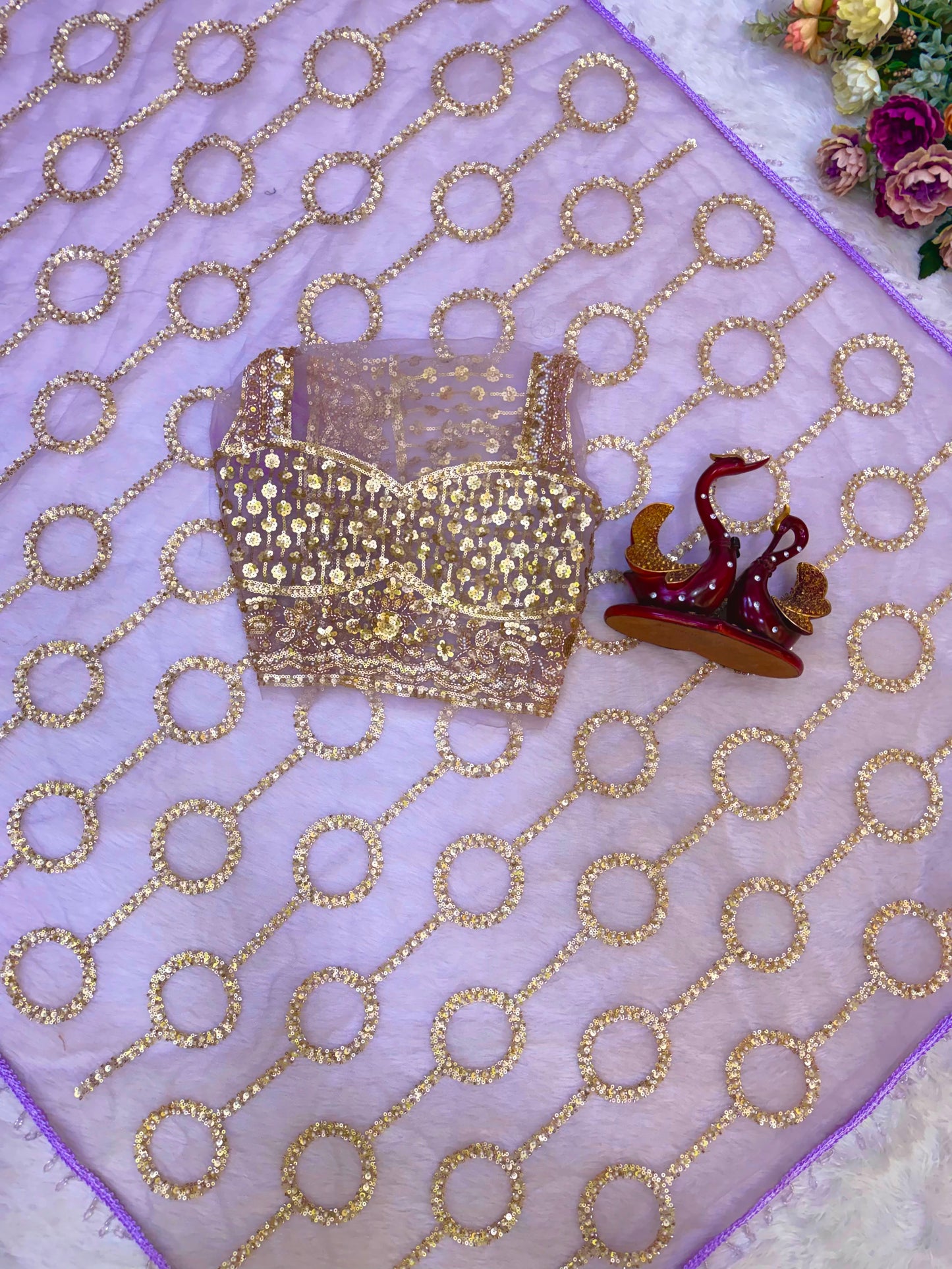 Ethereal Designer Beads &amp; Sequins Saree