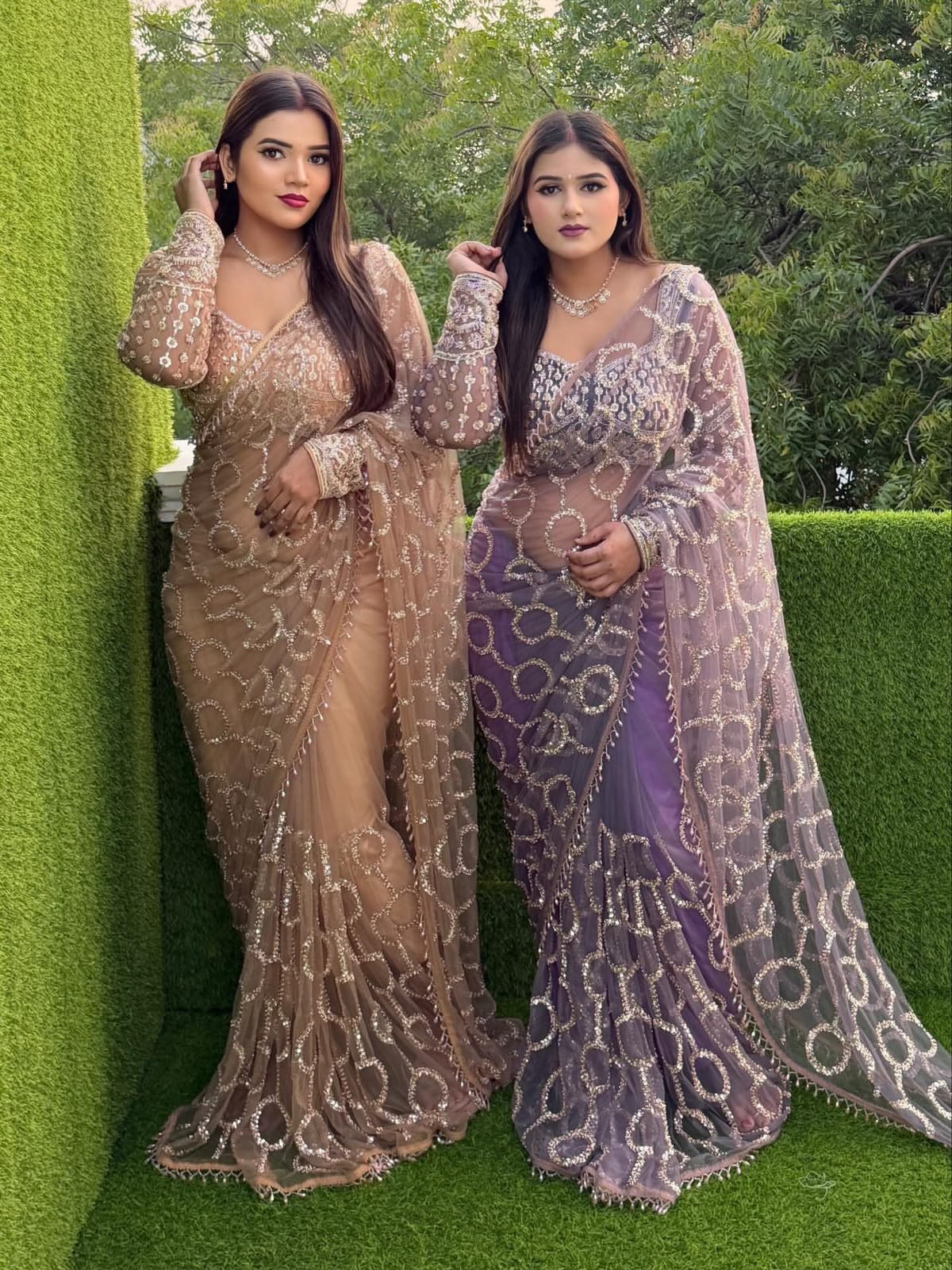 Ethereal Designer Beads &amp; Sequins Saree