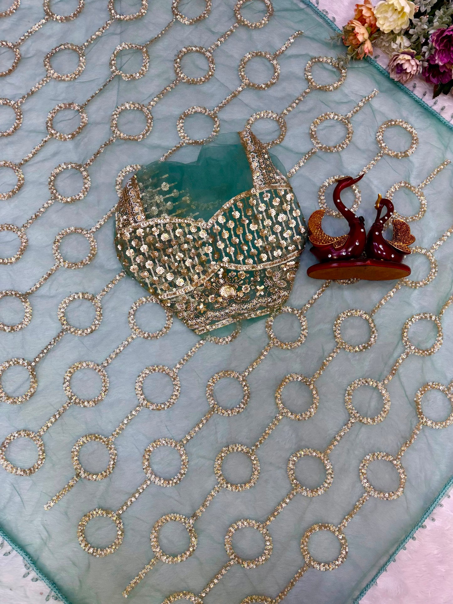 Ethereal Designer Beads &amp; Sequins Saree
