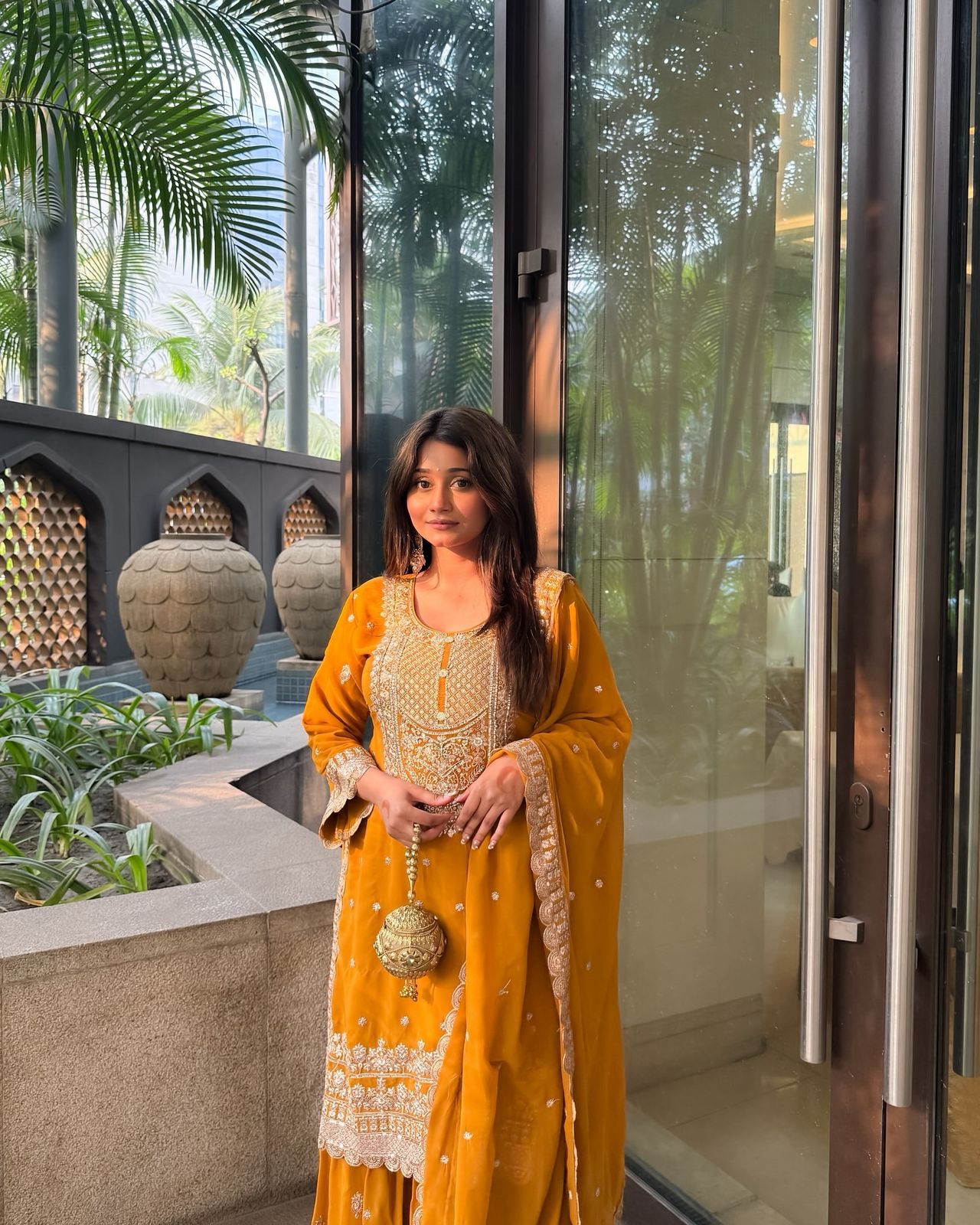 THREE PIECE KURTI WITH SHARARA AND BEAUTIFUL DUPATTA