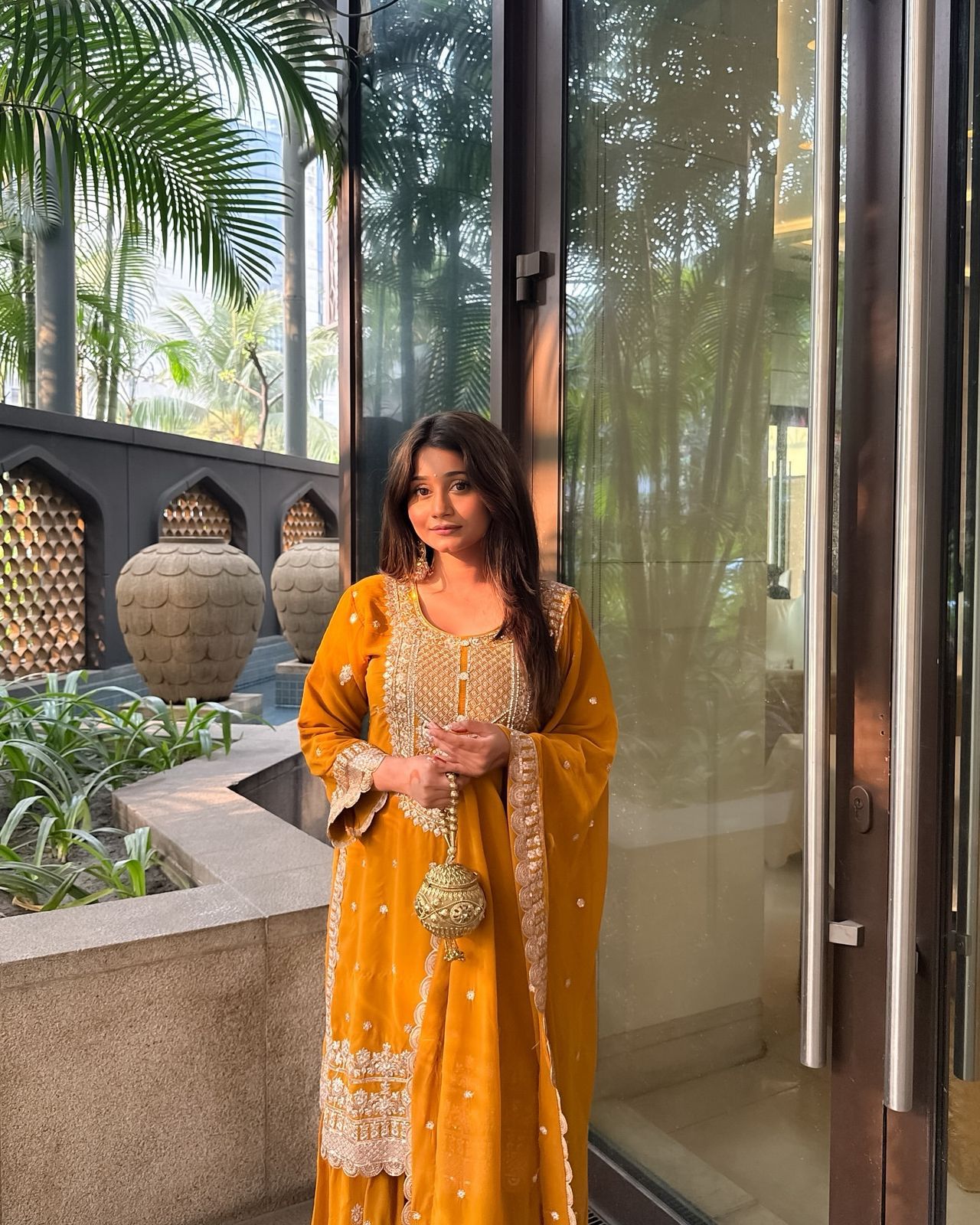 THREE PIECE KURTI WITH SHARARA AND BEAUTIFUL DUPATTA