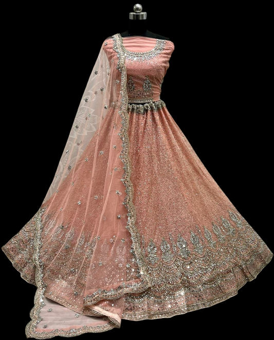 Real Mirror Work Wedding Lehenga choli
