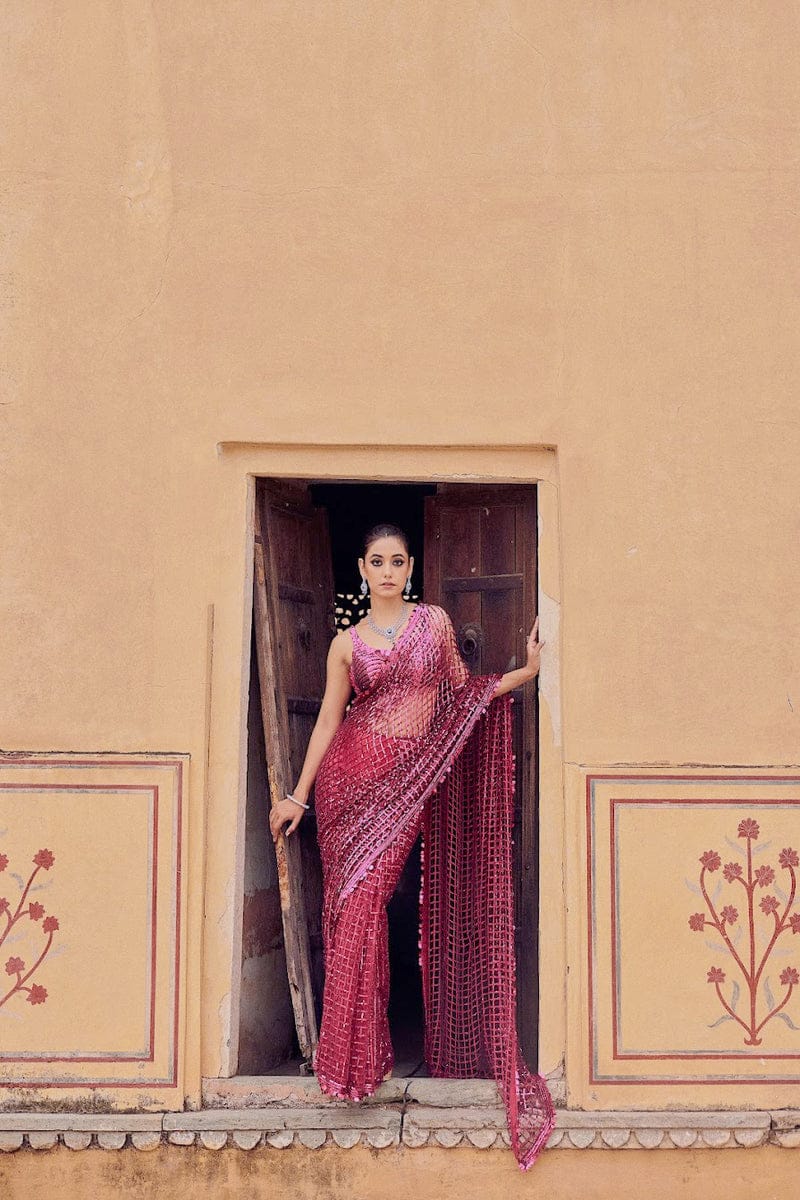 Premium Bollywood Blockbuster Pinkish Sequin Saree