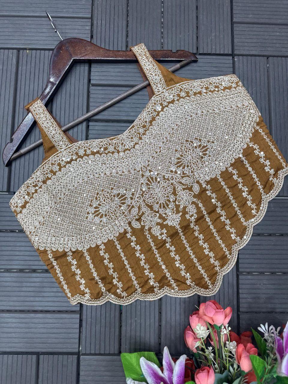 Ready To Wear Saree with Embroidery Blouse
