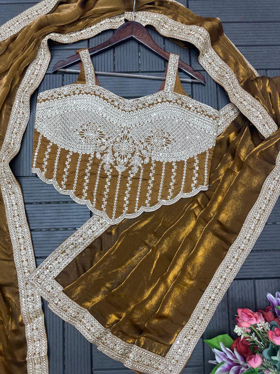 Ready To Wear Saree with Embroidery Blouse