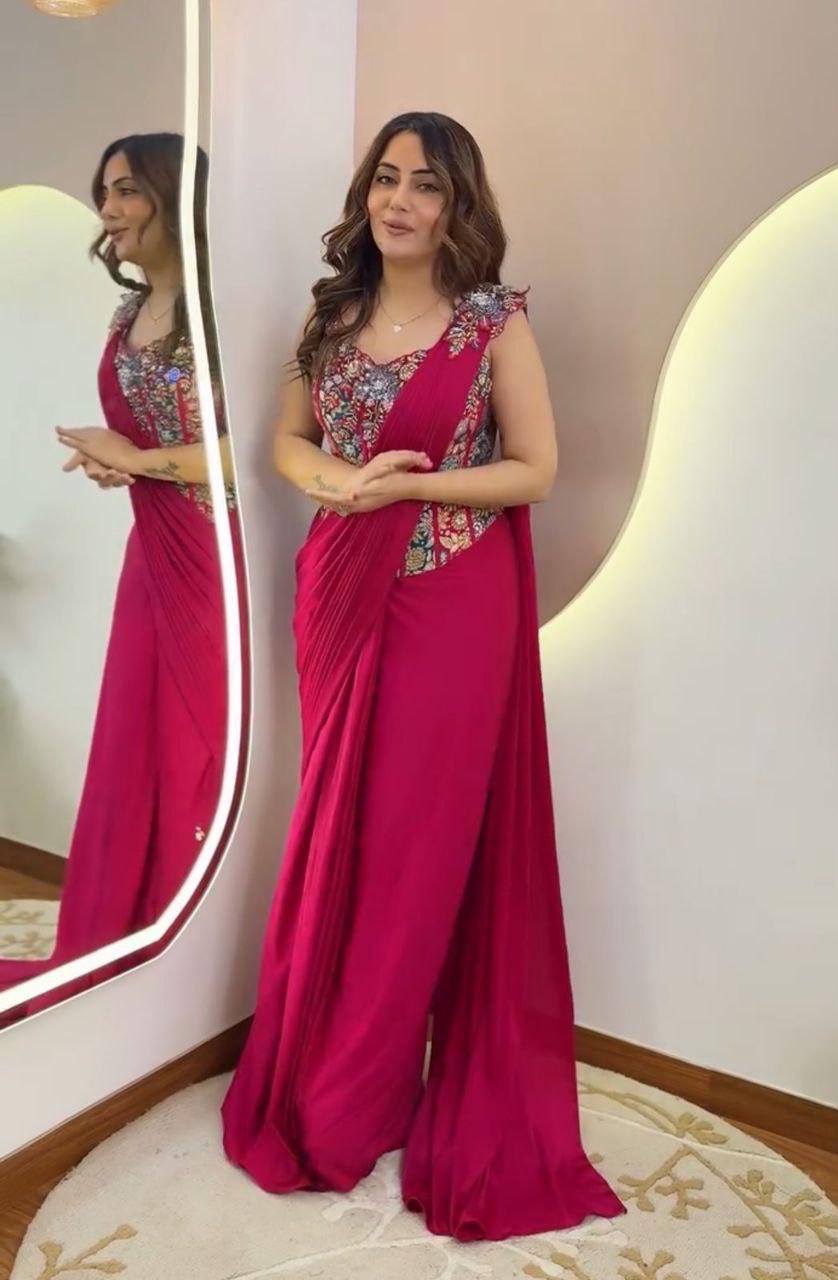 Trending Ready To Wear Sequins Work Saree