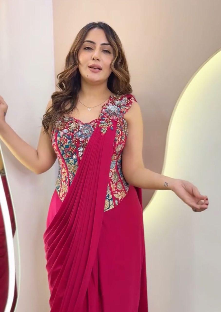 Trending Ready To Wear Sequins Work Saree