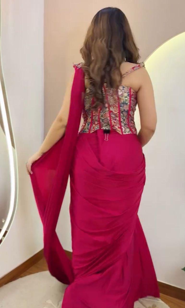 Trending Ready To Wear Sequins Work Saree
