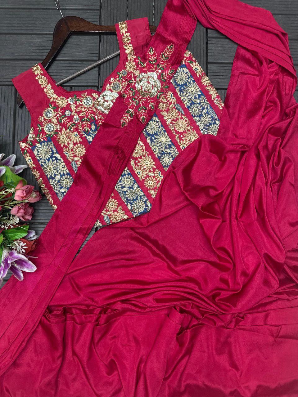 Trending Ready To Wear Sequins Work Saree