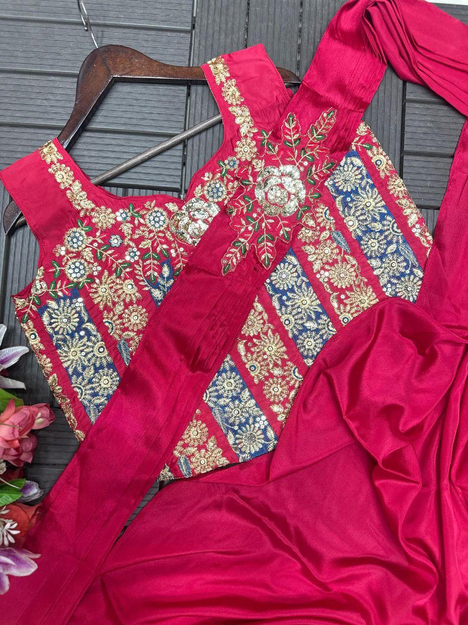 Trending Ready To Wear Sequins Work Saree