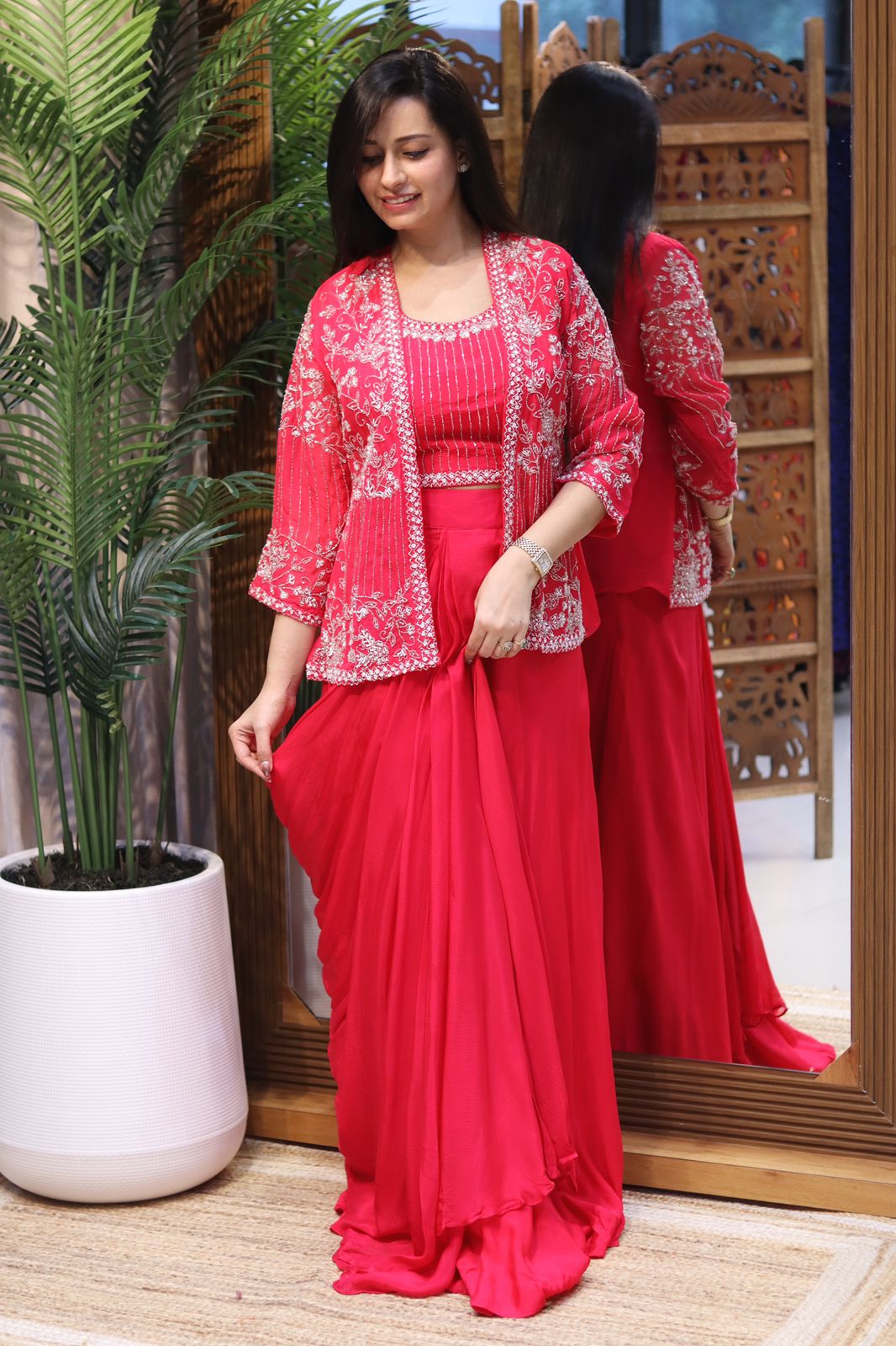 Premium HandWorked Indowestern Fusion Outfit