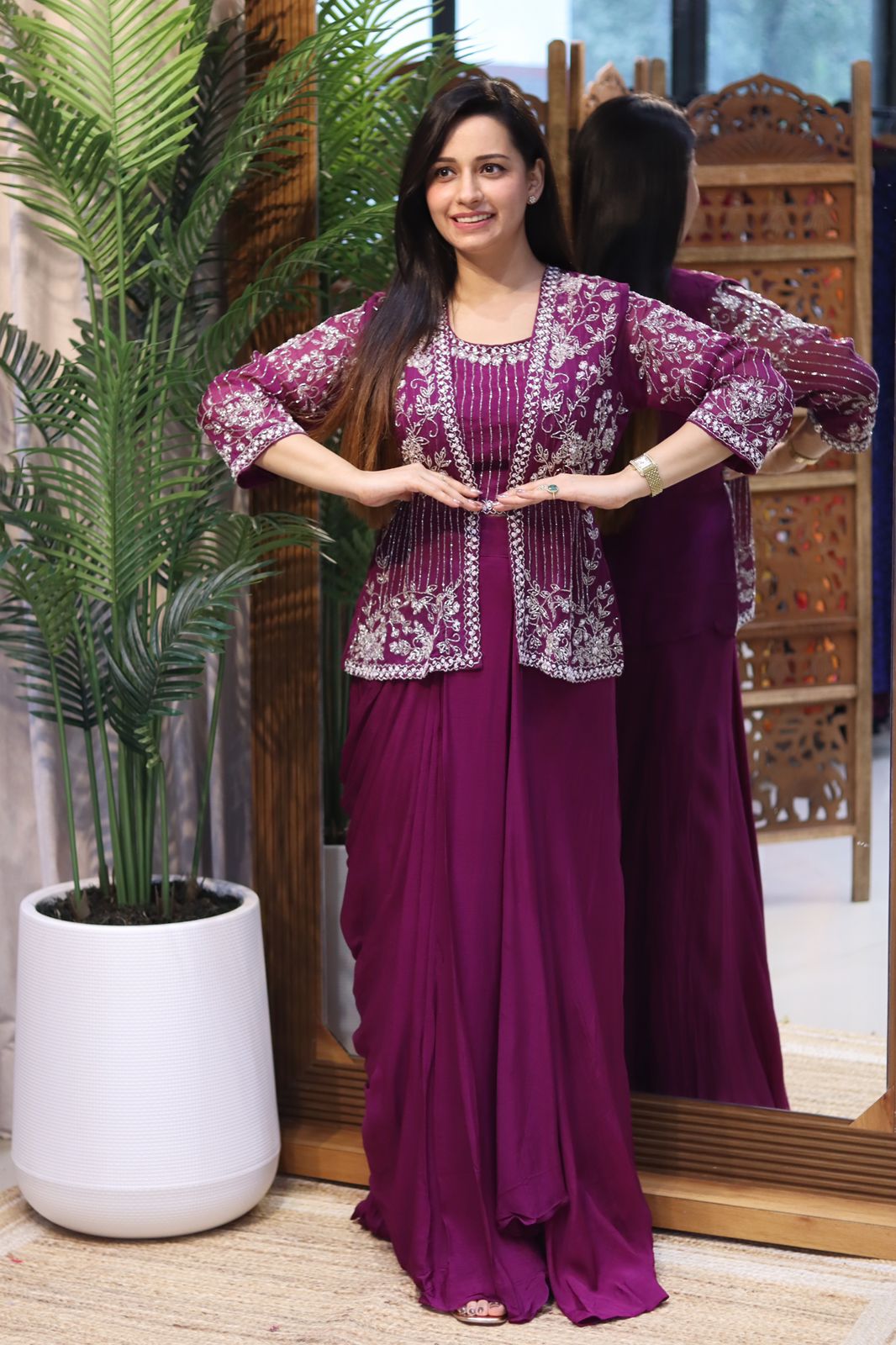 Premium HandWorked Indowestern Fusion Outfit