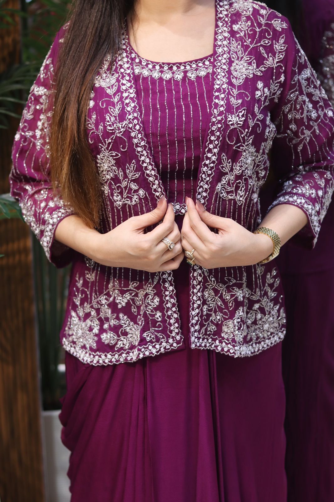 Premium HandWorked Indowestern Fusion Outfit