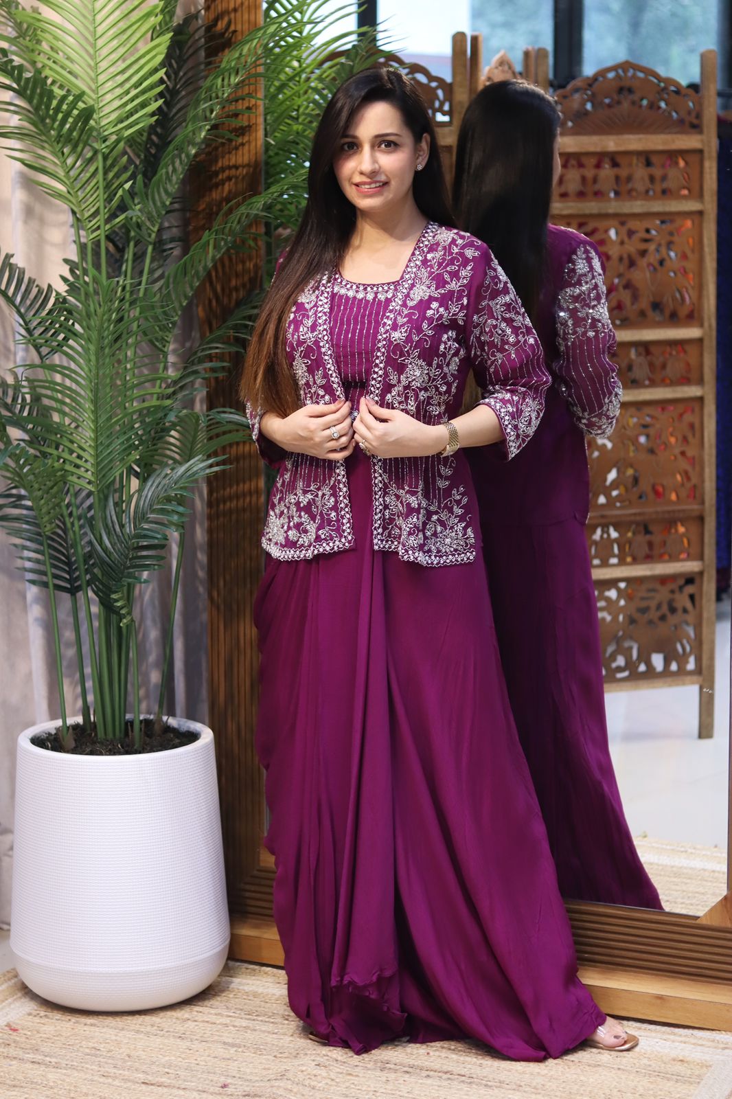 Premium HandWorked Indowestern Fusion Outfit