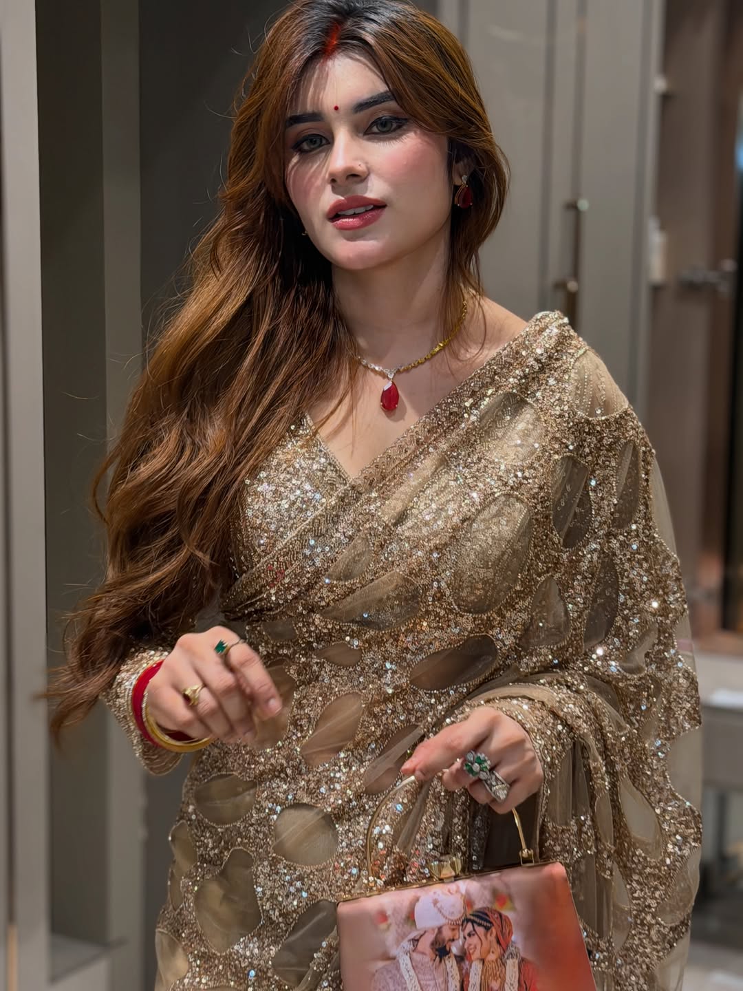 Breathtaking Luxurious Gold Saree