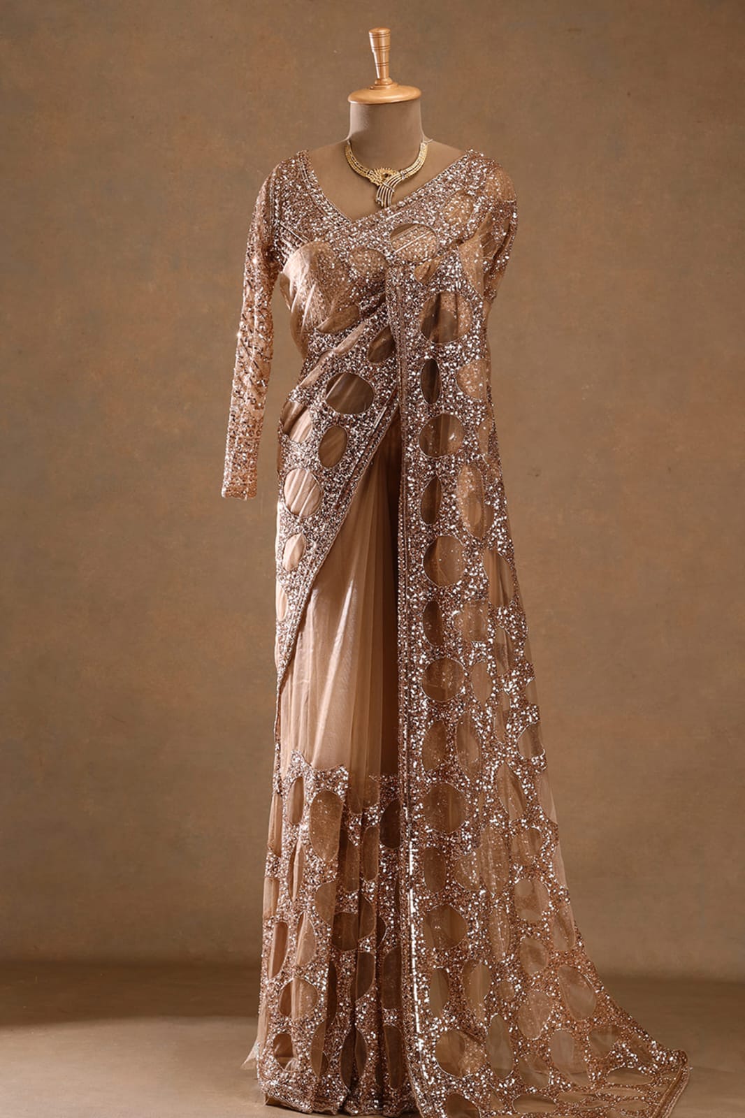 Breathtaking Luxurious Gold Saree